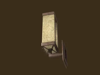 Rustic sconce Low-poly 3D model
