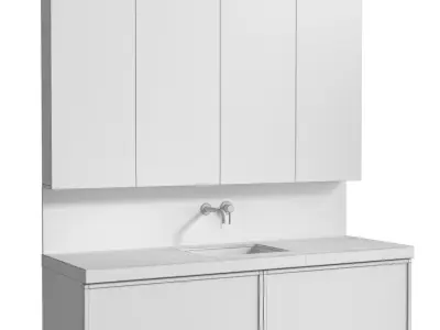 Bathroom furniture Cabinet washbasin Vanity 3D model