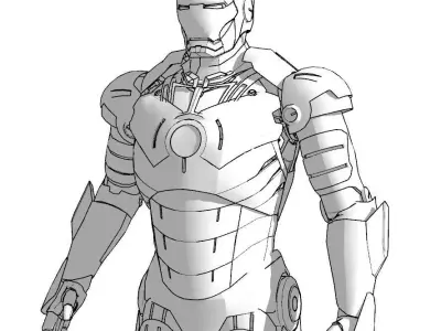 the iron man  3D model