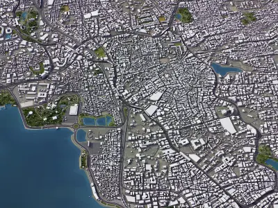 Hyderabad Low-poly 3D model