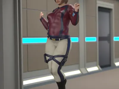 SC High Guard Uniform for La Femme 2 for Poser 3D model