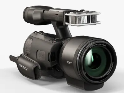 Sony Nex-VG30EH camcorder kit Selp-18200 lens Low-poly 3D model