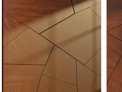 Wall panel 0293-0405-shpon 3D model