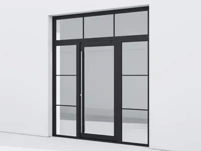 Aluminium door 207 3D model