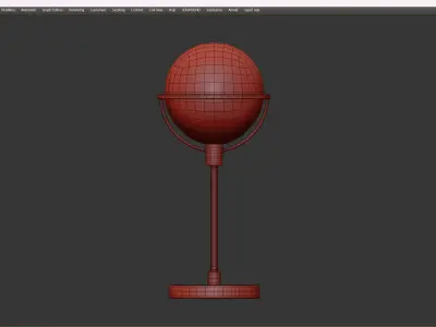 Cieonna Blackened Bronze Globe Table Lamp Low-poly 3D model