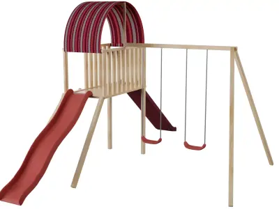 Swing Set Low-poly 3D model purchase