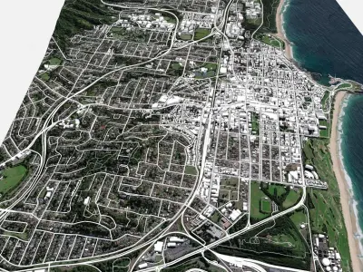Cityscape Wollongong New South Wales Australia 3D model