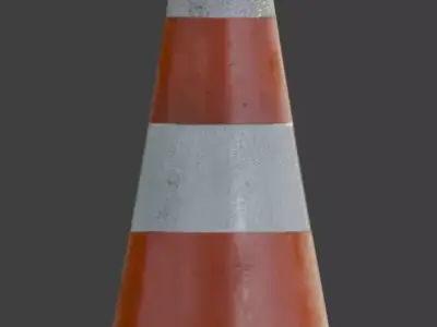Urban Traffic Cone 3D Model Low-poly 3D model purchase