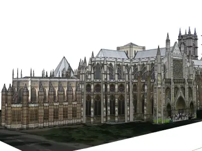 Architecture-Religion-God-Culture-Temple-04 westminster abbey 3D model