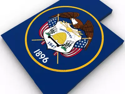 Utah Political Map 3D model