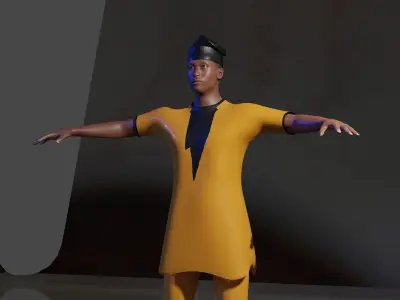 African outfit1 3D model