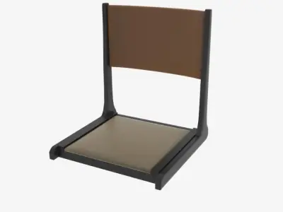  Japanese Floor Chair Low-poly 3D model