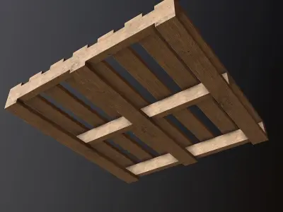 Shipping Pallet - PBR Game Ready Low-poly 3D model