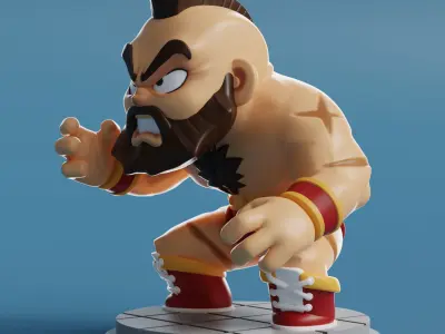 ZANGIEF- STREET FIGHTER - chibi 3D print model