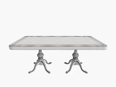 Mahogany Dining Table 3D model