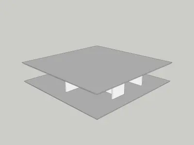 Modern coffee-table Low-poly 3D model