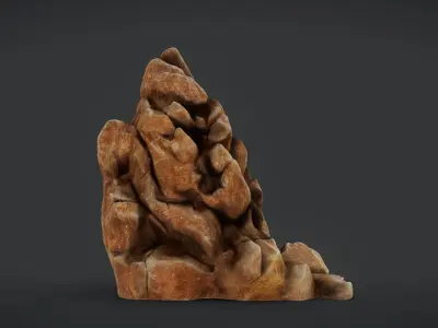 Mountain Rock 01  Low-poly 3D model