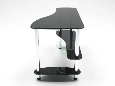 The Glass Office Table - 3ds Max Model 3D model