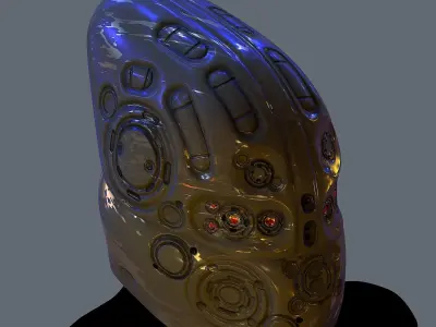 Gas mask helmet scifi Low-poly character art game space Low-poly 3D model buy
