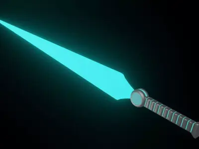 Sci-fi Circle Blade Sword Model B-3 3D model