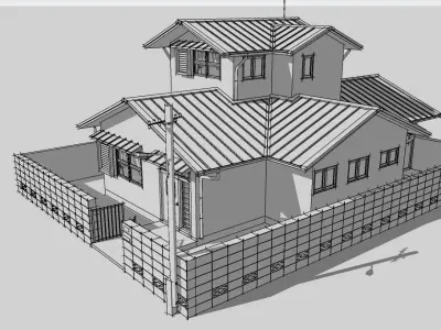 DOLAEMON Nobita House 3D-Scene 3D model 3D model