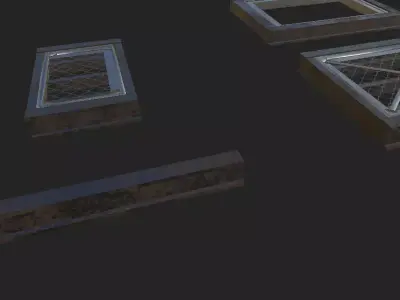 Metal Floor Low-poly 3D model