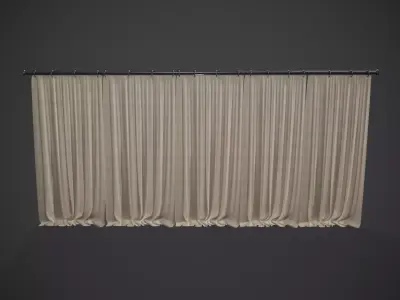 Curtain Low-poly 3D model