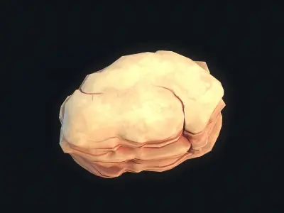 Stylized Desert Rock 5 Low-poly 3D model Low-poly 3D model