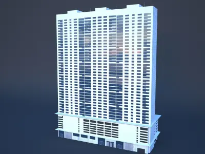 DUBAI ADAGIO PREMIUM HOTEL Low-poly 3D model