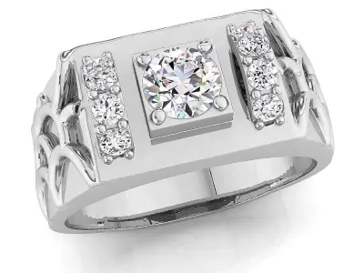 Small fancy mans ring 3D print model