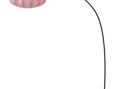 REGNSKUR  SKAFTET  Arched floor lamp pink  black 3D model