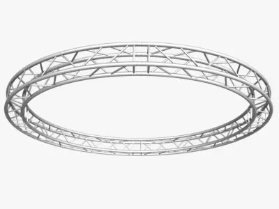 Circle Square Truss - Full diameter 400cm 3D model