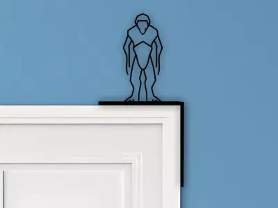 Yeti Door Corner Decor 3D print model
