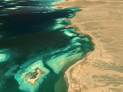 NEOM city topography Saudi Arabia - tile n25 e36 3D model