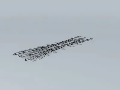 Eco Rail N/Gauge Cross Over Old Steam Days Free 3D model