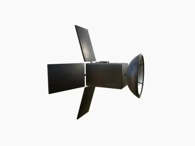 Satellite G01 Steel Green - SciFi Space Design Low-poly 3D model