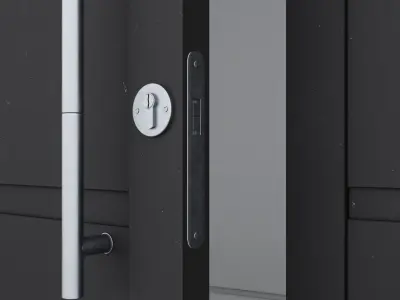 Aluminium door 78 3D model