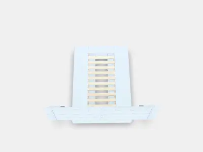 NORDLI Bed frame w storage and headboard 2 3D model