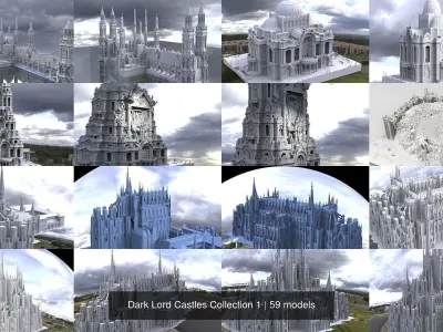 Dark Lord Castles Collection 1 3D Model Pack