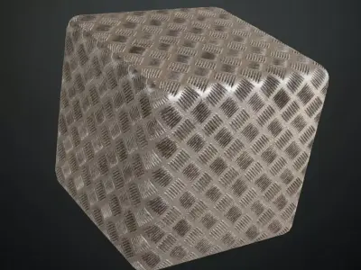 White Metal Floor PBR Seamless Texture
