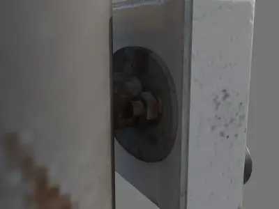 Alarm pole game ready Low-poly 3D model