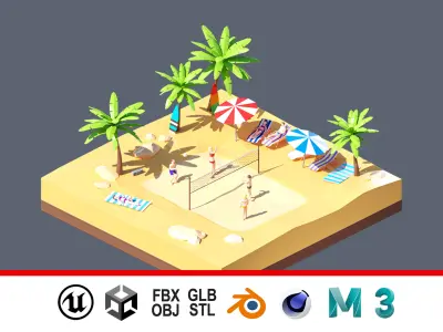 land 40A Low-poly 3D model