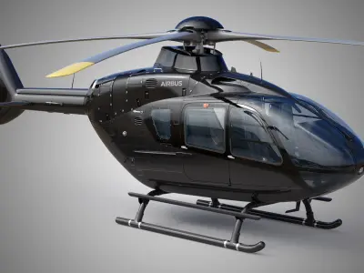  Airbus Helicopter H135 - Eurocopter EC135 Black with cockpit and interior 