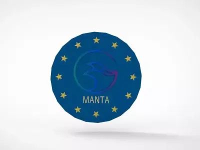 Manta crypto coin 3D print model