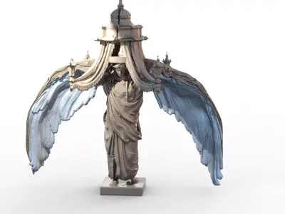 Cathedral winged angel holder 3D model