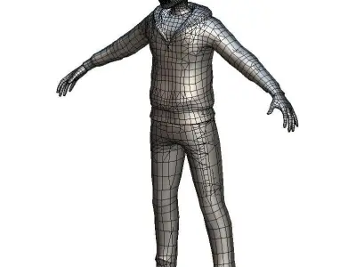 Cartoon Low Poly Style Man Avatar 002 3D Model Low-poly 3D model