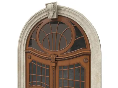 Entrance classic door 48 3D model