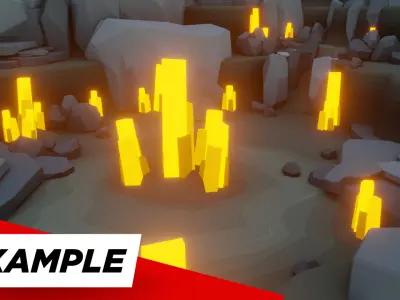 Gierki - SciFi LowPoly Fantasy Ore Pack Low-poly 3D model