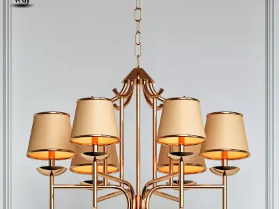 Classic chandelier 3D model 4
