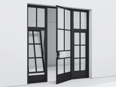 Aluminium door 214 3D model